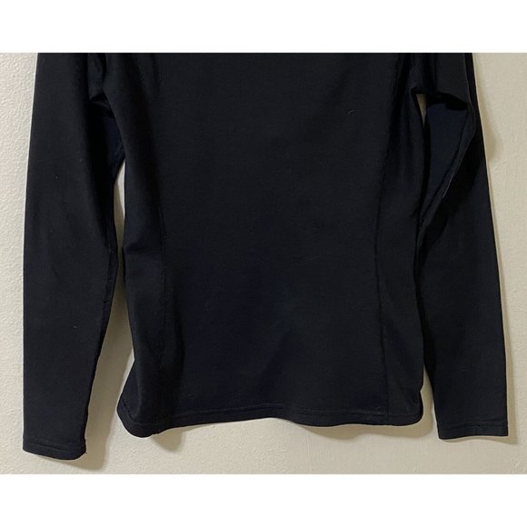 Patagonia Women's Capilene Long Sleeve 1/4 Zip Medium Pullover Black Base Layer - Picture 6 of 7